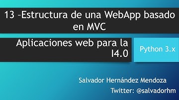 Aplicaciones web para la I4.0 - 13: Estructura de una WebApp basado en MVC