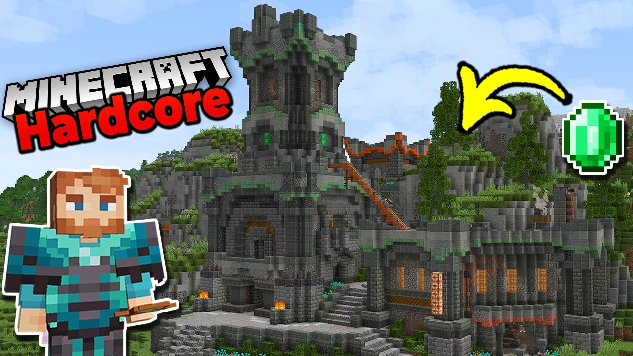 Я построил ИЗУМРУДНУЮ ФАБРИКУ в своём хардкорном мире Minecraft Forever