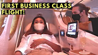 my first BUSINESS CLASS flight! | Dubai to Sri Lanka with Emirates