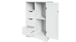 Riverridge Home Ashland 1 Door 3 Drawer Floor Cabinet In White  360 Product 