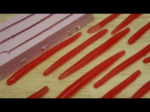 Making Simple Soft Plastic Worm, Fishing Lures