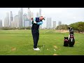 Pitch from a more vertical shaft angle for consistent strikes