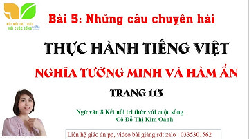 Thực hành tiếng việt- Nghĩa tường minh và hàm ẩn- Ngữ văn 8- sách kết nối tri thức với cuộc sống