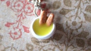 DIY Fish Fingers and Custard Bowl Polymer Clay Charm Necklace Tutorial {Doctor Who}
