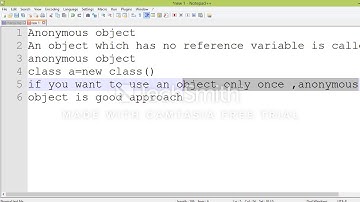 Anonymous object in java with practical pashto language