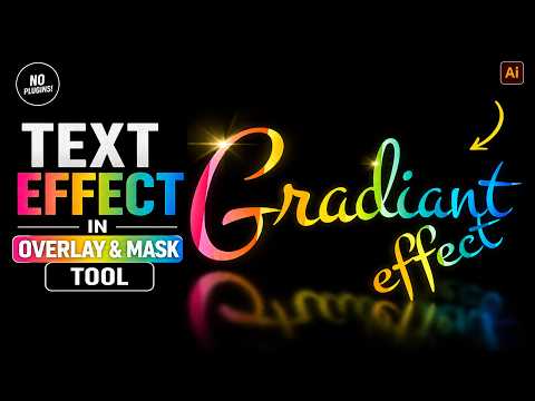 Colorful Gradient Wave Text Effect in Adobe Illustrator | Step-by-Step Tutorial!
