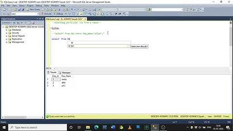 Select Particular Row in SQL