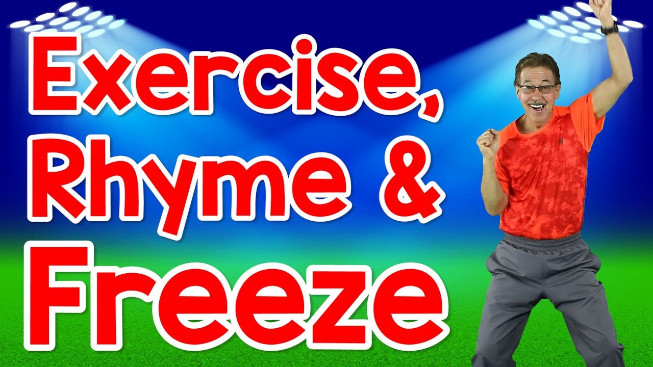 ⁣Exercise, Rhyme and Freeze | Rhyming Words for Kids | Exercise Song | Jack Hartmann