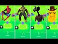 Spider man 🆚 Hulk Man 🆚 Siren Head 🆚 Gegagedigadagedago Tiles Hop Edm Rush