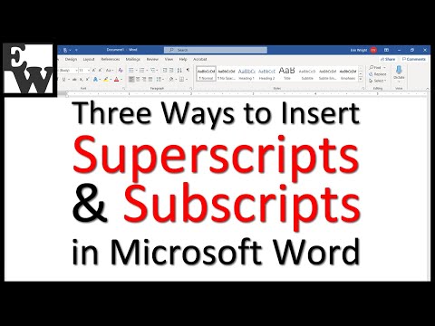 Three Ways To Insert Superscripts And Subscripts In Microsoft Word