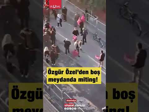 CHP Lideri Özgür Özel’den boş meydanda miting! Gelenler geri gitti #shorts