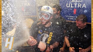 Golden State Warriors - Locker Room Celebrations after Winning NBA Championship 🔥