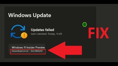How to Fix Windows Update Download Error 0xc1900201?