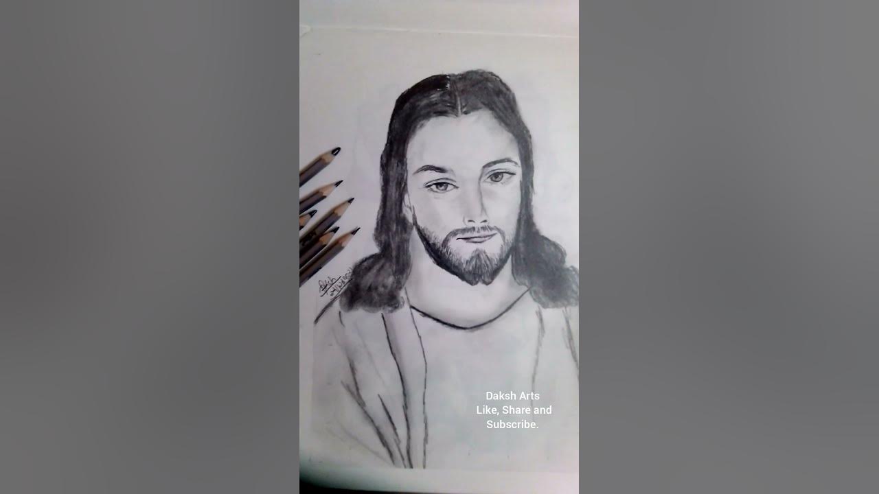 Drawing Jesus Christ (Yeshu Masih ji)🙏. | #shorts #drawing - YouTube