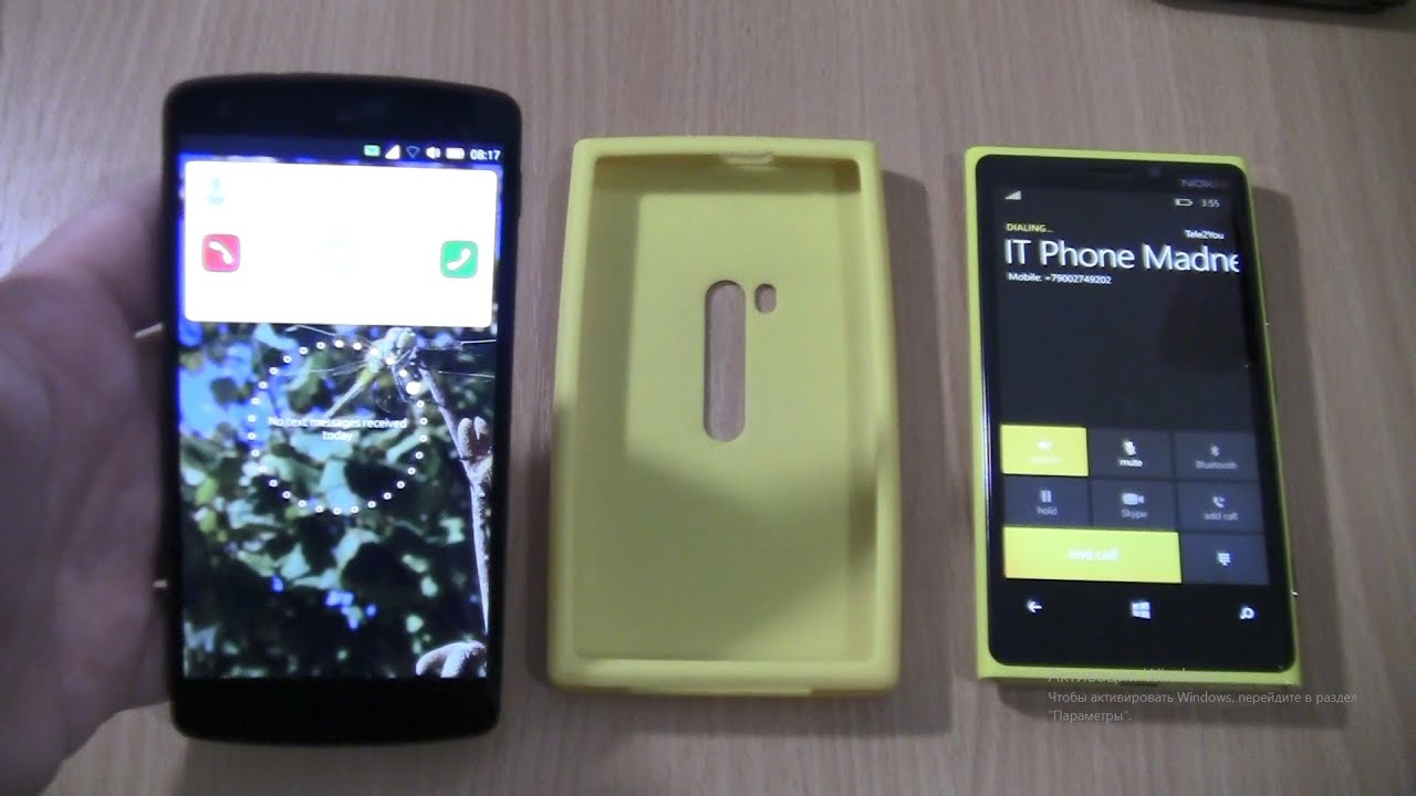 Incoming call&outgoing call at the Same Time Nokia Lumia 920+LG Google nexus 5  Linux