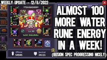 NICE WATER RUNE ENERGY INCREASE THIS WEEK! | WEEKLY UPDATE 12/06/2022 | MY HEROES: DUNGEON RAID