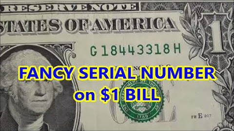 FANCY SERIAL NUMBER on $1 NOTE great currency finds