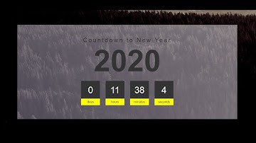 Countdown for New Year 2020 | Using HTML, CSS & JAVASCRIPT