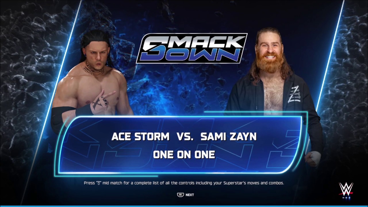 Ace Storm vs Sami Zayn SmackDown (2K25)