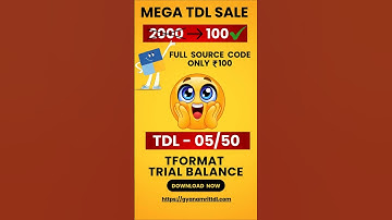 Tformat trial balance tally TDL @gyanamrit