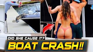 FROM CHILL TO CHAOS IN SECONDS BOAT SLAMS INTO CONCRETE | BOAT ZONE