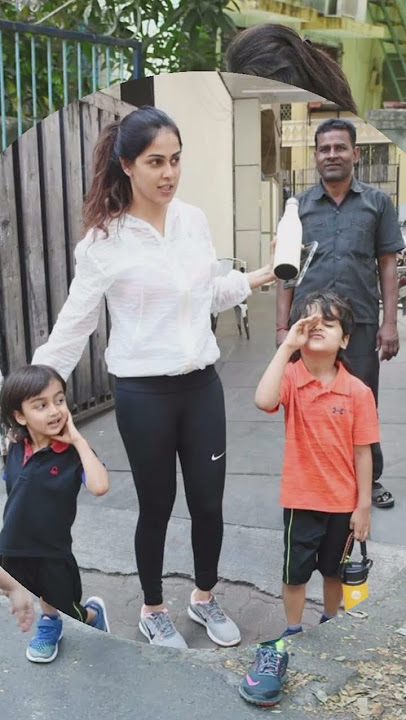 Ritesh Deshmukh With His Cute Babies & Wife Genelia D'Souza 🌹🥰 #shorts #riteshdeshmukh #family