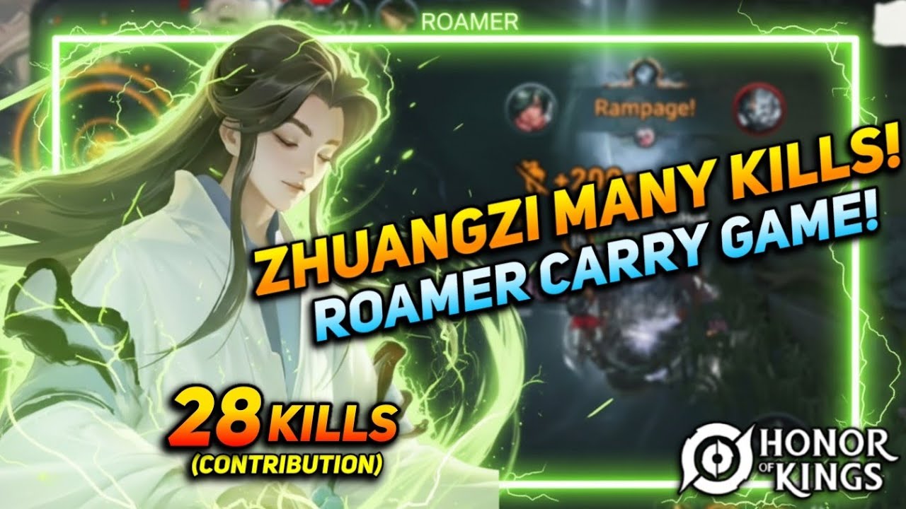 UNBELIEVABLE ZHUANGZI ROAMER GAMEPLAY 🥶 | HONOR OF KINGS