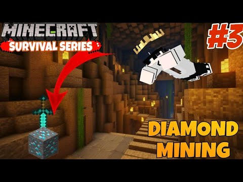 DIAMOND MINING FOR THE FIRST TIME💎 | MINECRAFT SURVIVAL #3 - YouTube