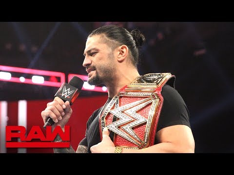 Video Roman Reigns relinquishes the Universal Title to battle his returning leukemia: Raw, Oct. 22, 2018