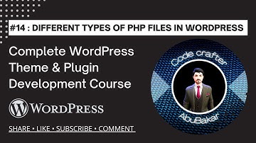 Building Themes and Plugins: Different Types of PHP Files in WordPress Lecture #14