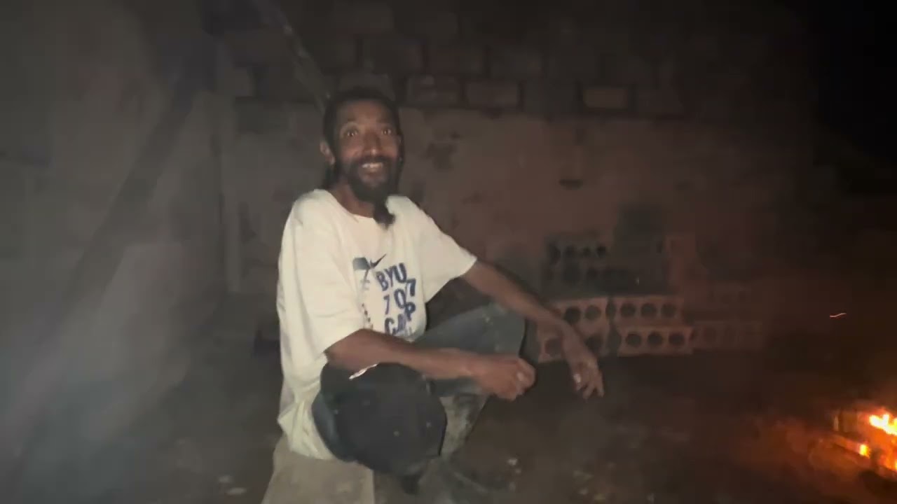 Pasando la noche donde Wisungui con luminaria