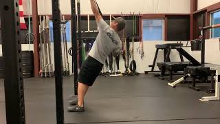 Contralateral single arm row