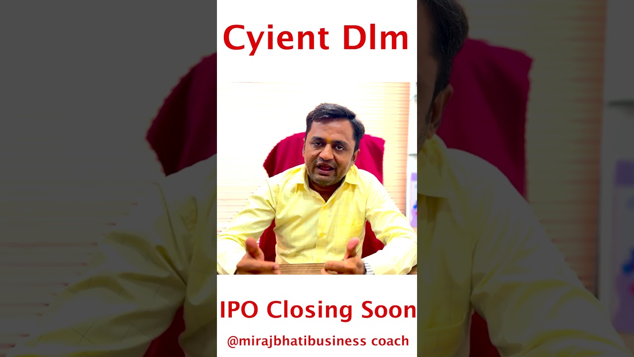 CYIENT DLM IPO | Apply Or Not | IPO Closing Soon | subscription & GMP | miraj bhati