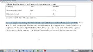 Describing Categorical Data