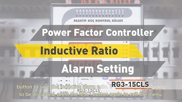 ENTES RG3-15 CLS Power Factor Controller Inductive Ratio Alarm Setting