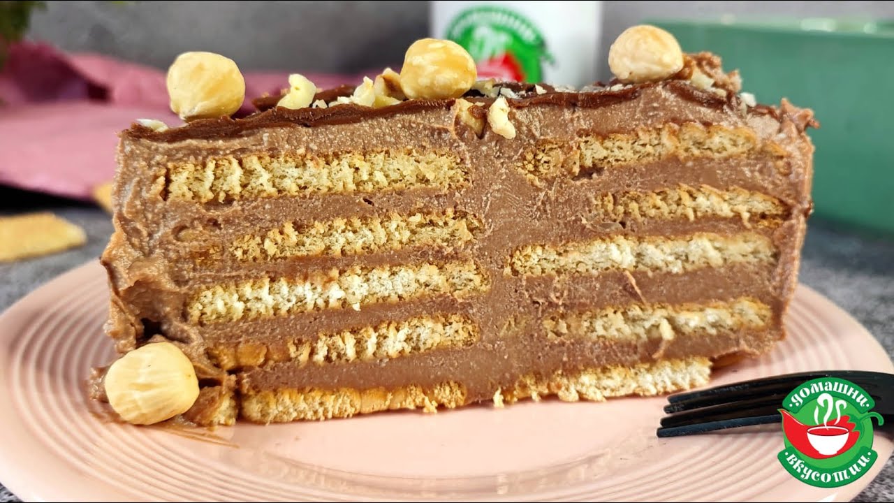 Бисквитена торта с маскарпоне и течен шоколад | Рецепта за Бисквитена торта с течен шоколад |