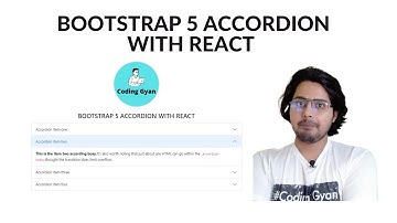 BOOTSTRAP 5 ACCORDION WITH REACT | Accordion with react 2023 | Coding Gyan