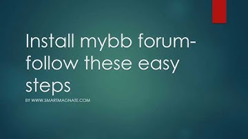 Install mybb forum