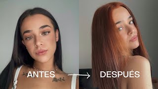 MI CAMBIO DE LOOK: DE MORENA A COBRIZA SIN SUFRIR DAÑOS | proceso, tinte, productos de cuidado, tips screenshot 2