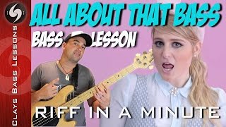 Video thumbnail of "ALL ABOUT THAT BASS - Bass lesson with TABS, NOTATION and BACKING - Meghan Trainor"