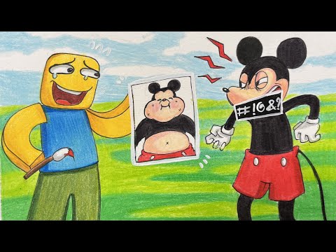 Drawing MICKEY plays Roblox draw me 4