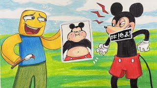 Drawing MICKEY plays Roblox draw me 4