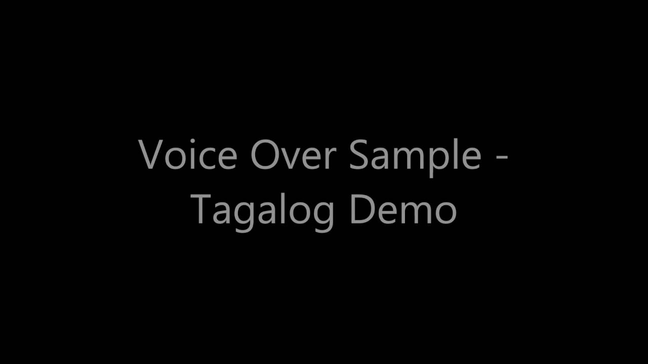 Tagalog Voice Over Sample - Karen Angara - YouTube