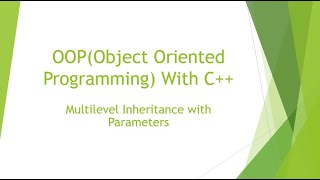 💥 C++ Multilevel Inheritance with Parameters: The Ultimate OOP Guide! Boost Your OOP Skills Now! 💻