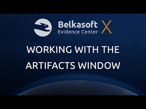 Working with the Artifacts window