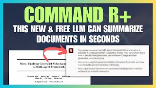Cohere's Command-R+: This NEW & FREE AI can SUMMARIZE documents in SECONDS.