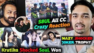 All S8UL CC Reaction on SouL Winning - Binks Viper Rega Krutika Sheek🔥🚀