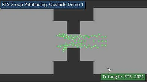 RTS Group Pathfinding: Obstacle Demo 1