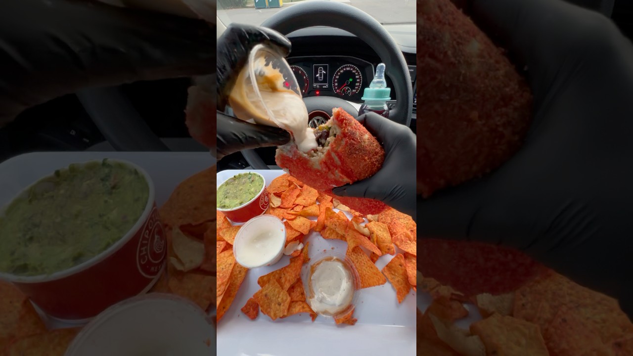 Hot cheetos burrito from chipotle 🌯🔥 