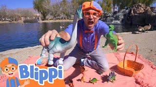 blippi visits a dinosaur exhibition learn about dinosaurs fun and educational videos for kids
